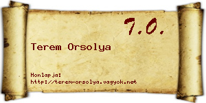 Terem Orsolya névjegykártya
